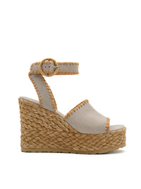 Paloma Barcelo Cindy Suede Off White Sandals