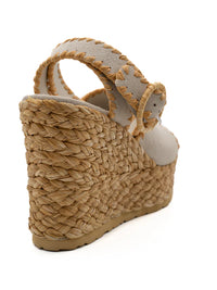 Paloma Barcelo Cindy Suede Off White Sandals
