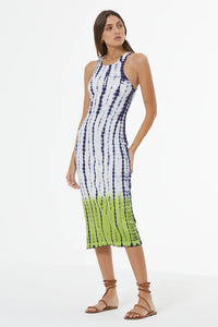 YFB Iggy Rib Midi Dress In Dusk Navy
