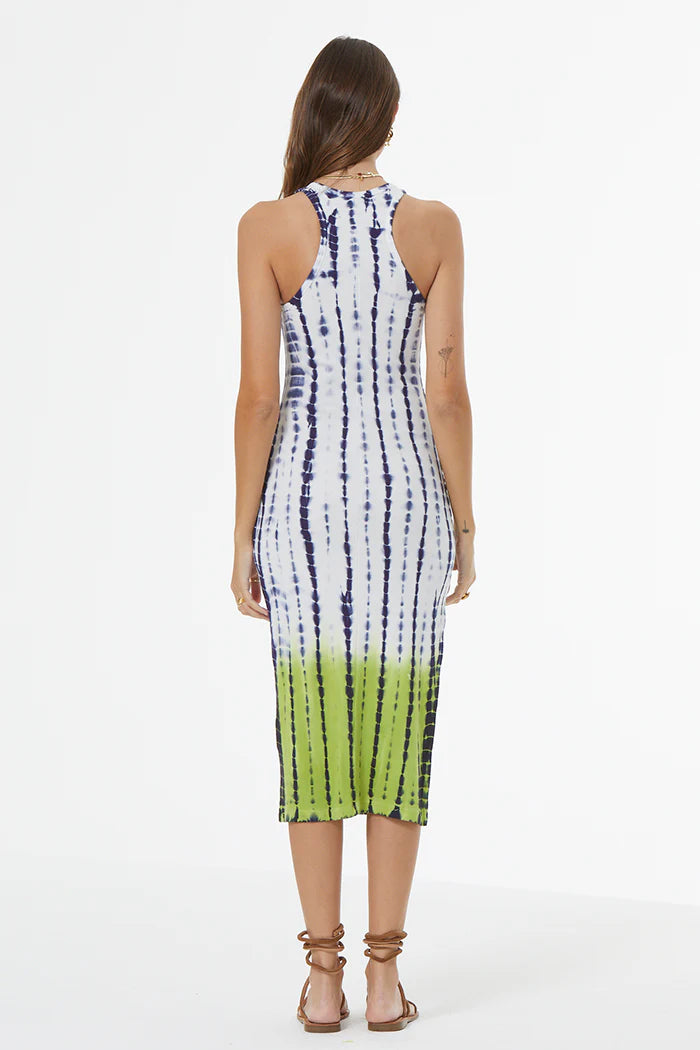 YFB Iggy Rib Midi Dress In Dusk Navy