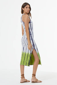 YFB Iggy Rib Midi Dress In Dusk Navy