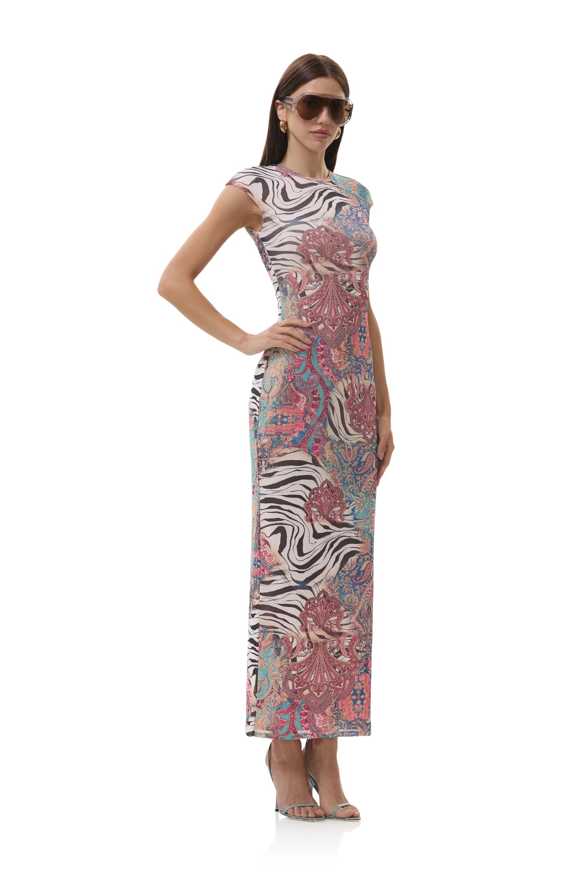 AFRM Cody Dress in Gilded Paisley