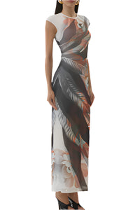 AFRM Cody Dress in Noir Leaf Lotus