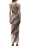 AFRM Cody Dress in Noir Leaf Lotus