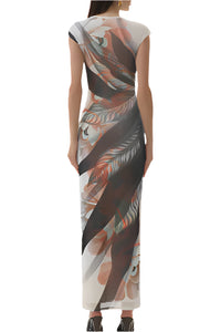 AFRM Cody Dress in Noir Leaf Lotus