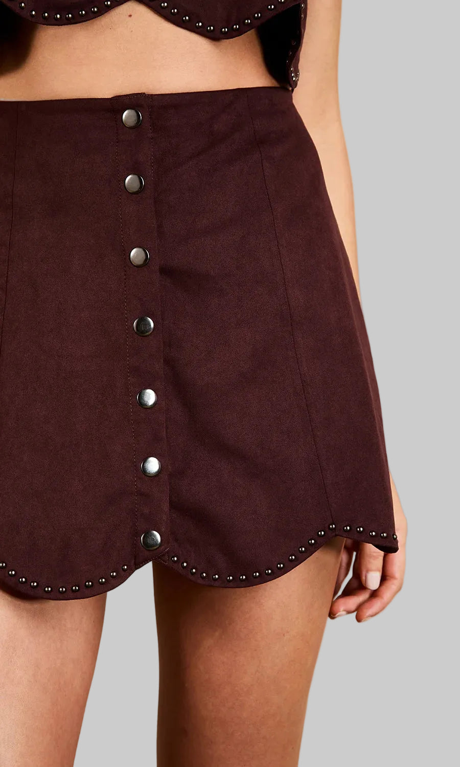 Saylor Caterina Studded Suede Set