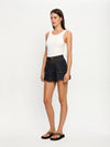 KIVARI Celene Denim Shorts in Raw Indigo