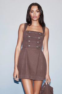 Amanda Uprichard Bethany Denim Romper Dress