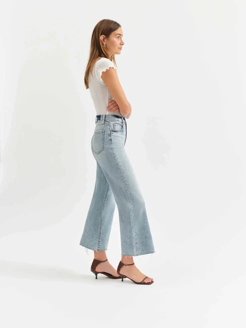 DAZE Pleaser High Rise Wide Ankle Jeans