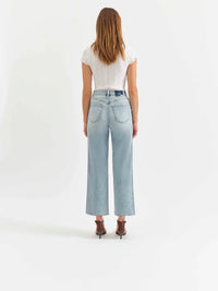 DAZE Pleaser High Rise Wide Ankle Jeans