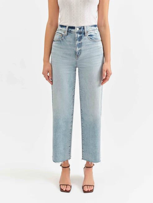 DAZE Pleaser High Rise Wide Ankle Jeans
