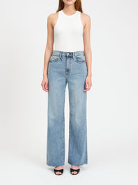 DAZE Far Out High Rise Wide Leg Jeans in Fools Gold