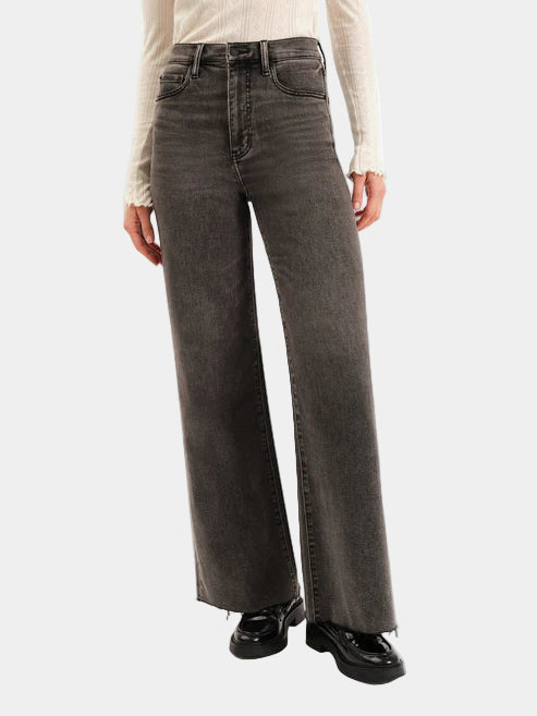 DAZE Far Out High Rise Wide Leg jeans in Milky Way