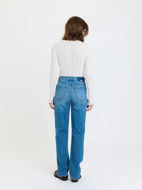 DAZE Sundaze High Rise Vintage Straight Jeans in Cloudline