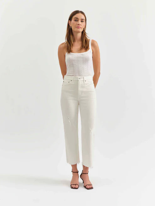 DAZE Sundaze High Rise Vintage Straight Crop Jeans
