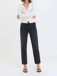 DAZE Rebel Mid Rise Slim Straight Jeans in Motion