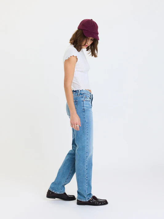 DAZE Rebel Mid Rise Slim Straight Jeans