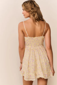 Love Shack Fancy Alonna Dress in Lemon Spritz