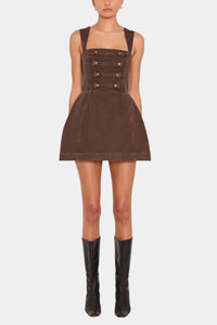 Amanda Uprichard Bethany Denim Romper Dress