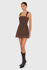 Amanda Uprichard Bethany Denim Romper Dress