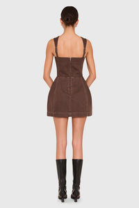 Amanda Uprichard Bethany Denim Romper Dress