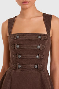 Amanda Uprichard Bethany Denim Romper Dress