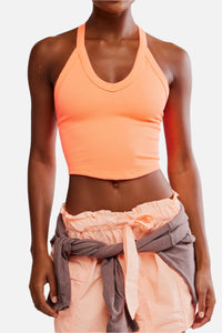FP Movement All Clear V-Neck Cami in Neon Coral