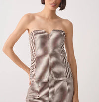Dress To Twill Asymmetric Corset Top