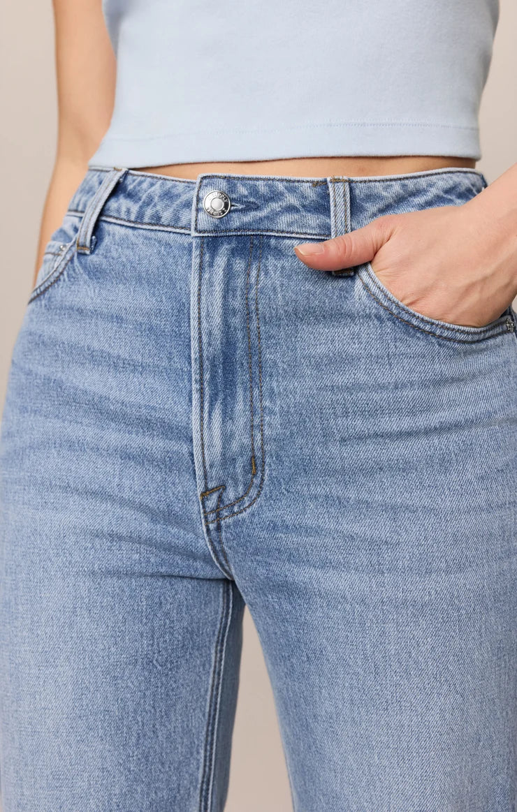Z Supply The Muse High Rise Straight Jeans