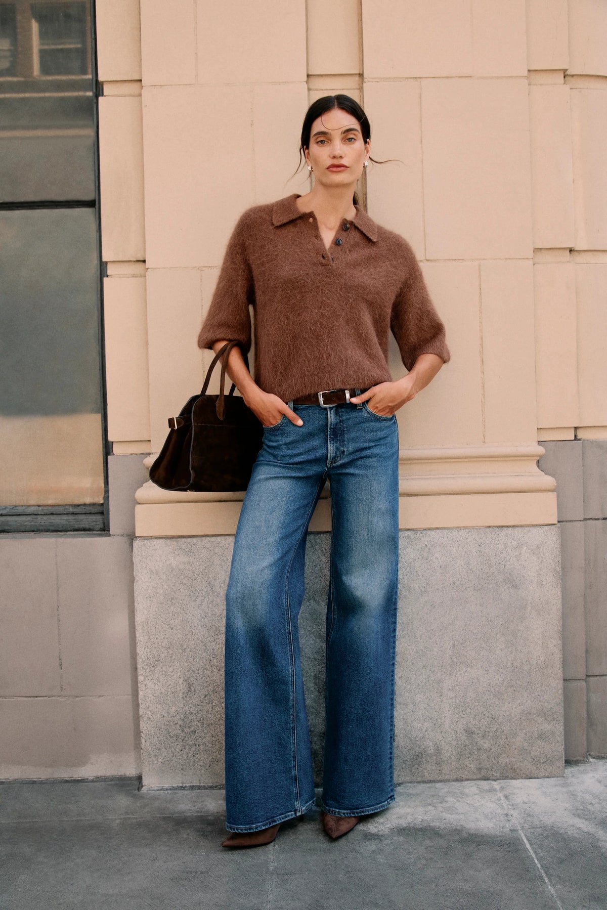 Pistola Vivian Mid Rise Wide Leg Jean