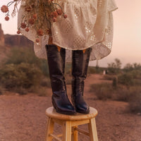 MARFA Boots The LeAnn Boot in Blueberry