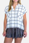 KOCH Spencer Top in Marine Plaid