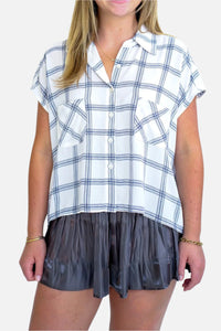 KOCH Spencer Top in Marine Plaid