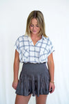 KOCH Spencer Top in Marine Plaid