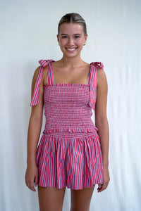 KOCH Erica Skirt in London Red Stripe
