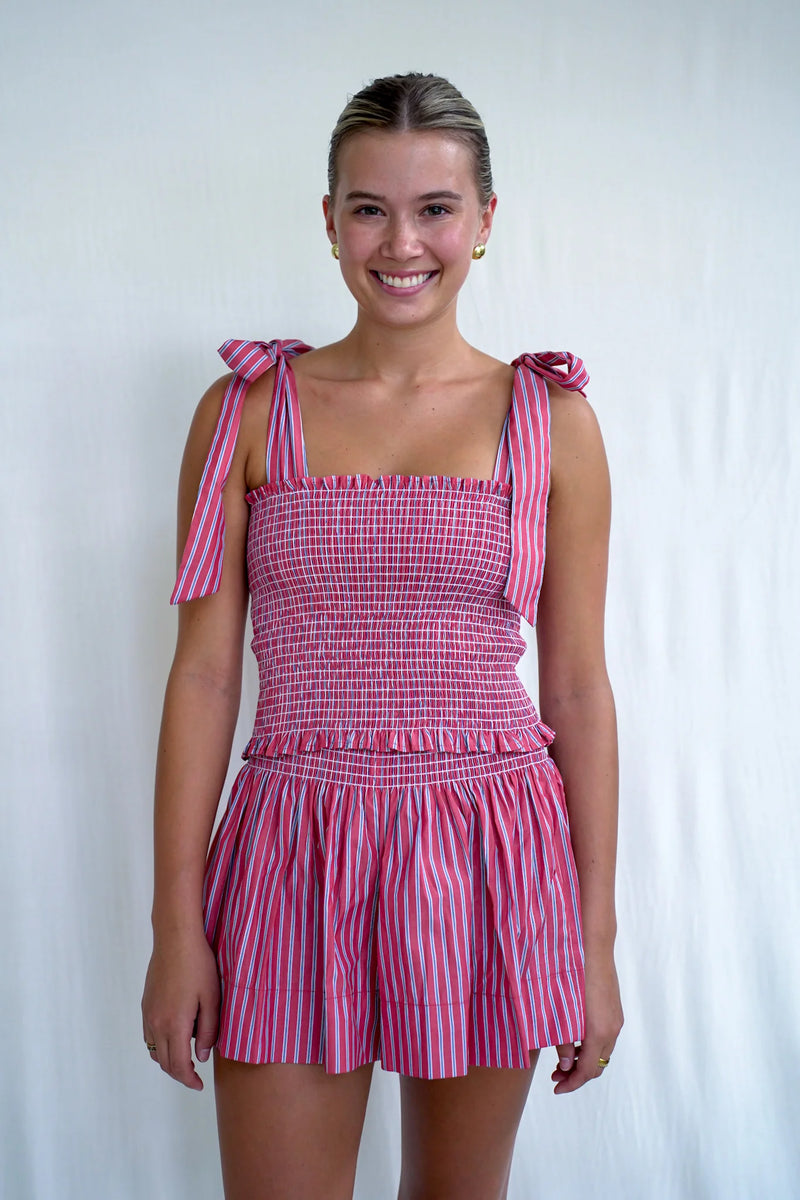 KOCH Erica Skirt in London Red Stripe