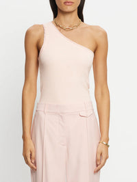 KIVARI Tallulah One Shoulder Tank in Pink