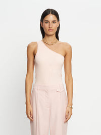 KIVARI Tallulah One Shoulder Tank in Pink