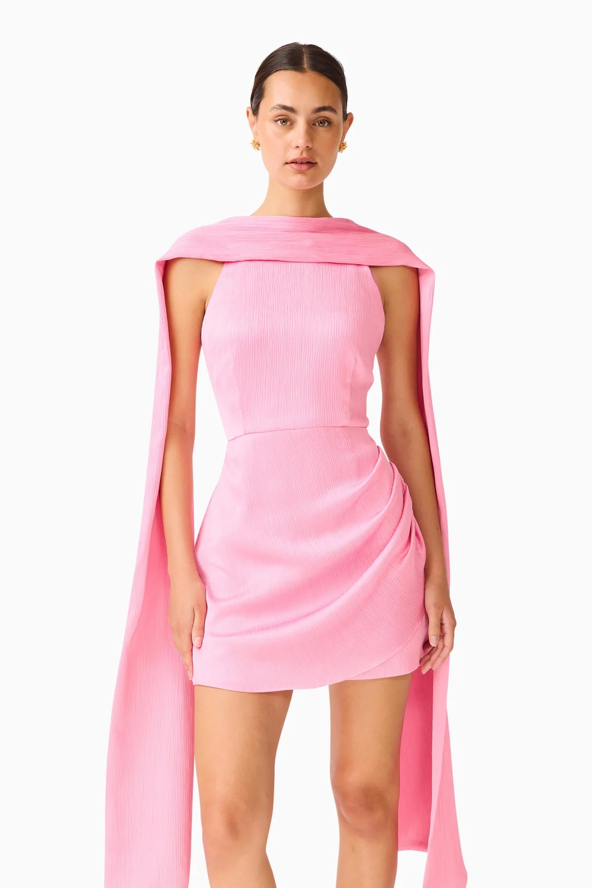 Elliatt Calista Neck Scarf Mini Dress