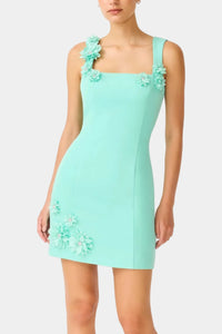 Elliatt Trompe 3D Mini Dress in Mint Green