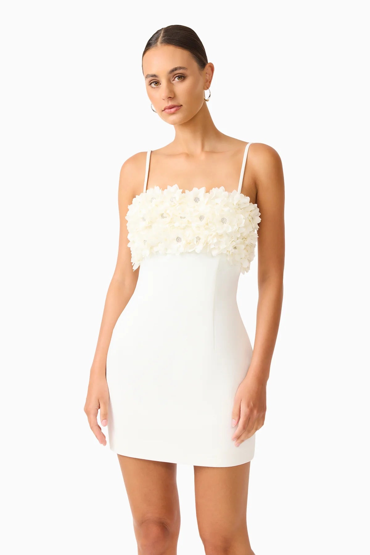 Elliatt Solenne Party Mini Dress in White