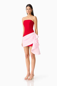 Elliatt June Mini Dress in Red Pink