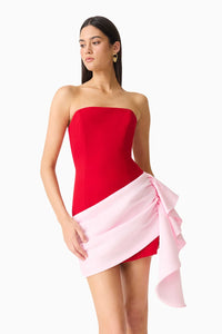 Elliatt June Mini Dress in Red Pink