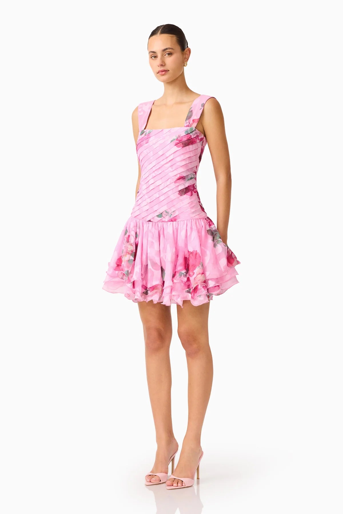 Elliatt Eleanora Drop Waist Pleated Mini Dress