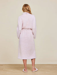 Barefoot Dreams CozyChic® Adult Robe in Heathered Dusty Rose / White
