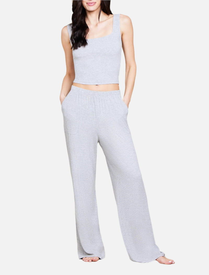 Barefoot Dreams Ultra Soft Rib Crop Tank & Pocket Pants Set