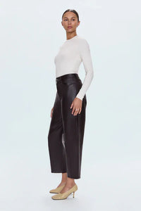 Pistola Eli High Rise Barrel Faux Leather Jeans