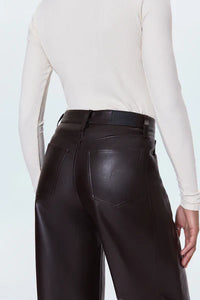 Pistola Eli High Rise Barrel Faux Leather Jeans