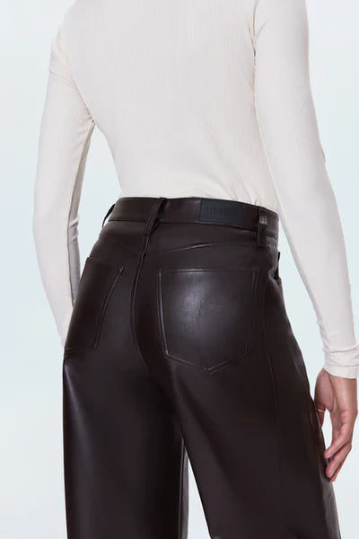 Pistola Eli High Rise Barrel Faux Leather Jeans