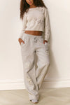Love Shack Fancy Elma Lace Bow Sweatpants